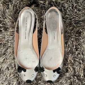 Marc by Marc Jacobs Silver Mouse Sling Backs!